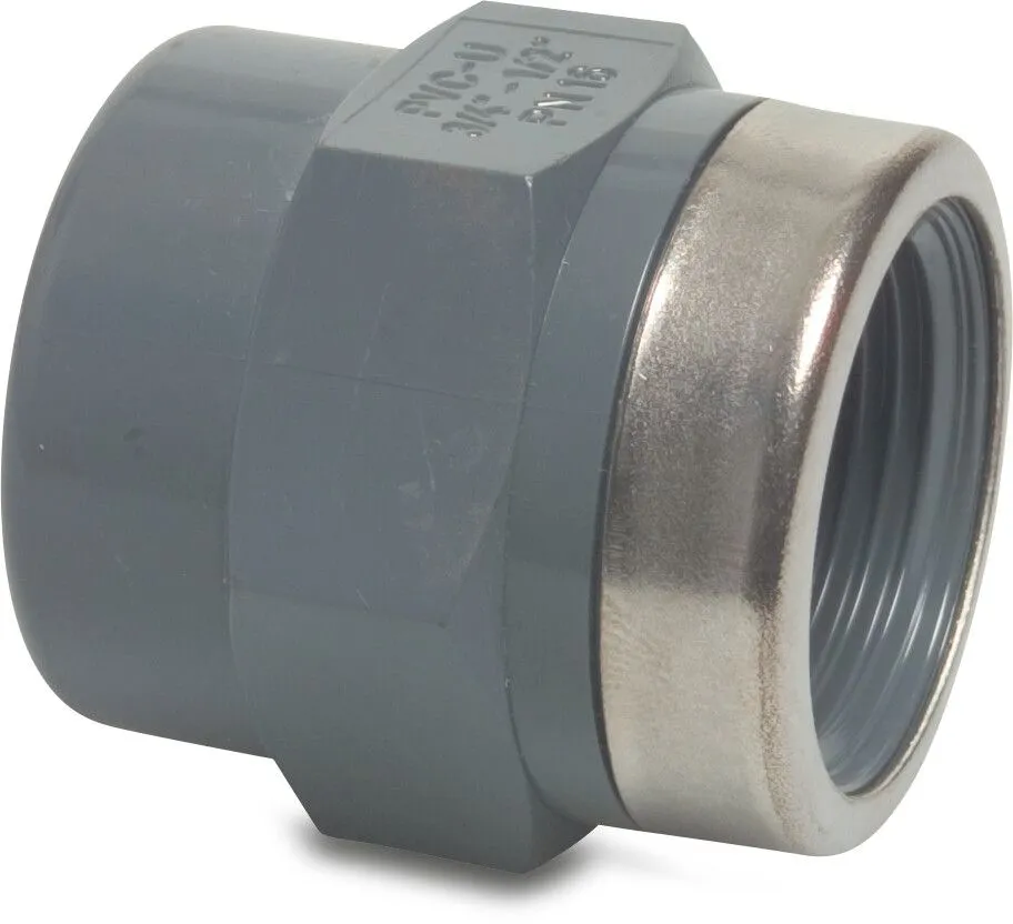 PVC DRAADSOK 3/4'' X 1/2'' BI +1 X RVS RING REF:0100359