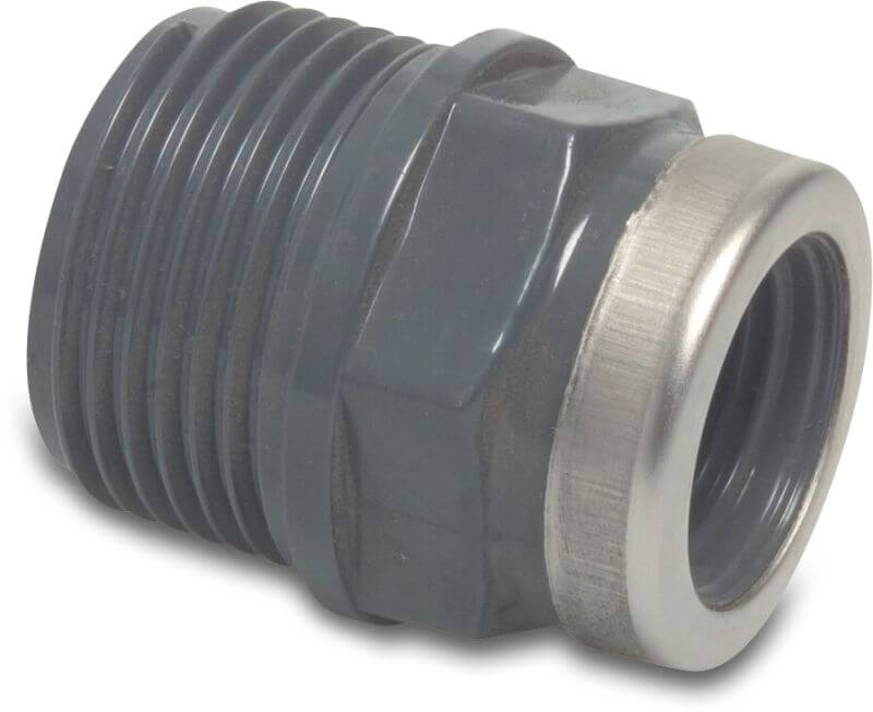 DRAADNIPPEL 3/4''X1'' BUXBI +RVS RING 0100375 BOSTA