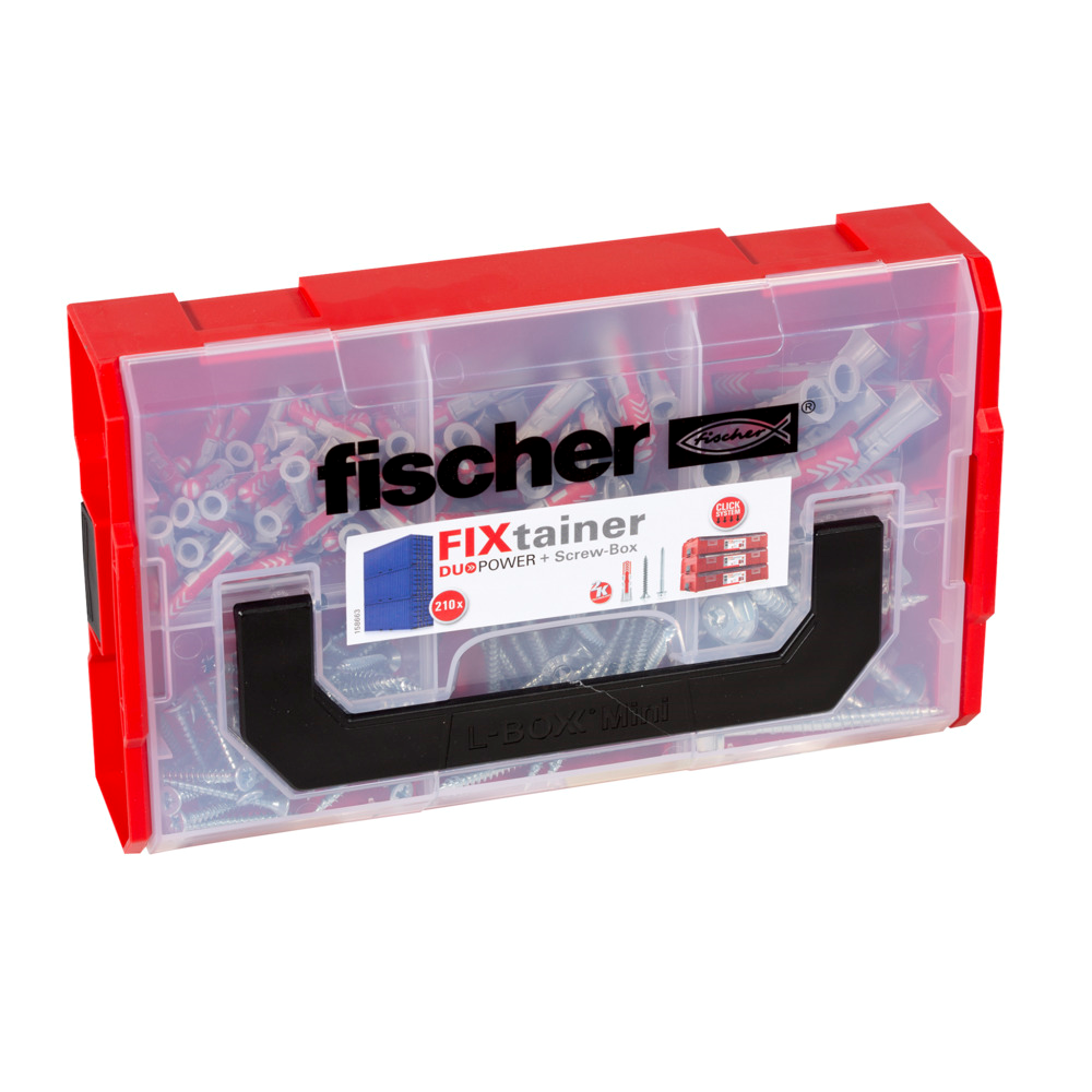 FIXTAINER DUOPOWER + SCHROEVEN (ASSORTIMENT 210 STUKS) REF:536162 FISCHER