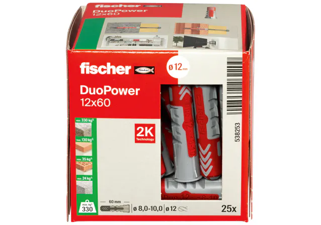 DUOPOWER 12X60 (25 STUKS) REF:538253 FISCHER