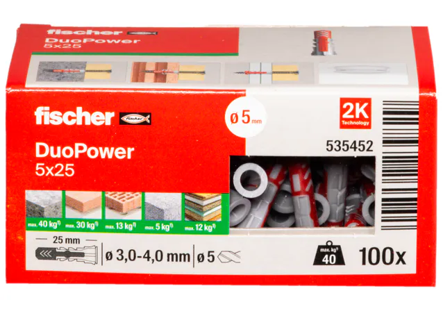 DUOPOWER 5X25 (100 STUKS) REF:535452 FISCHER