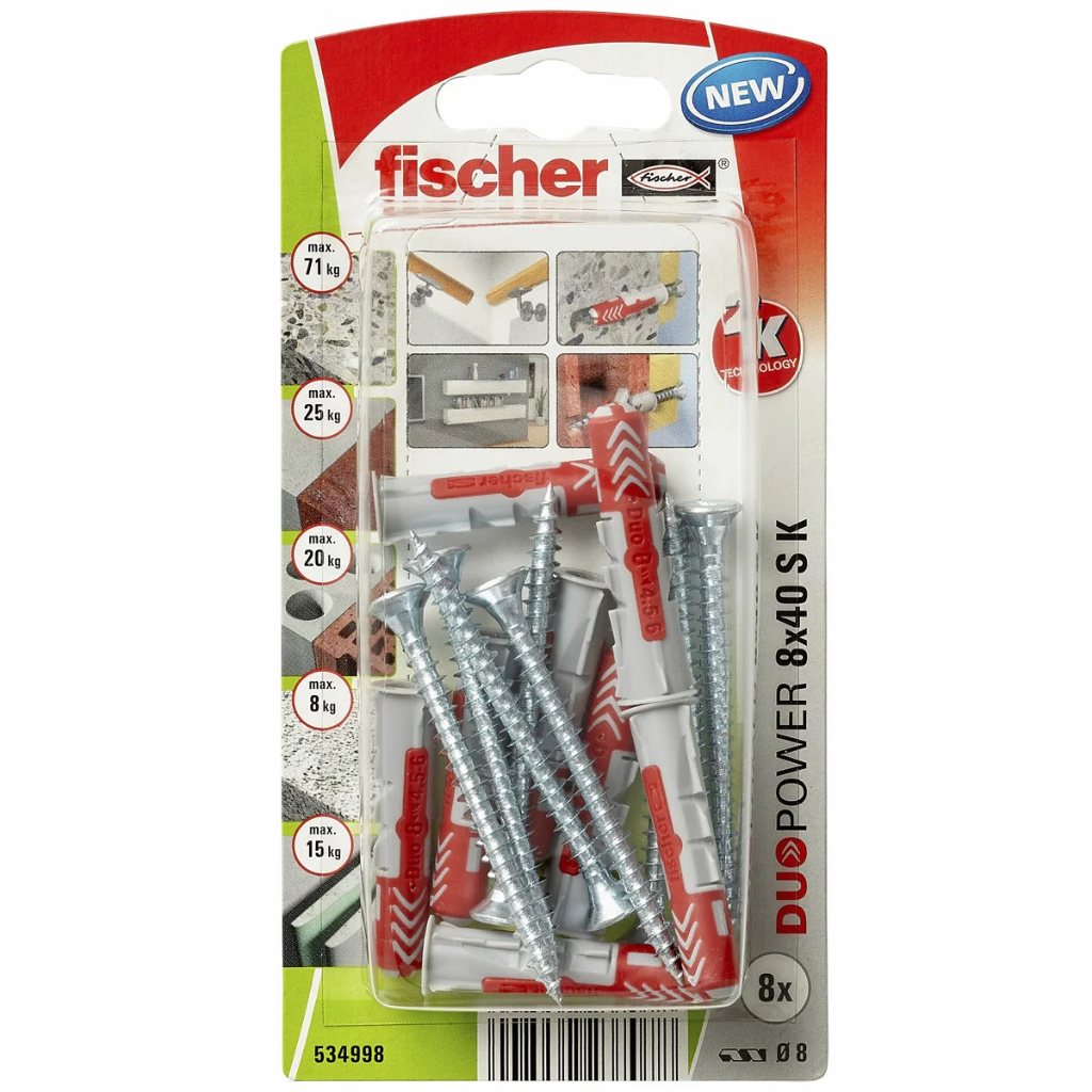 DUOPOWER 8X40 S K NV (8 PCS) REF:534998 FISCHER