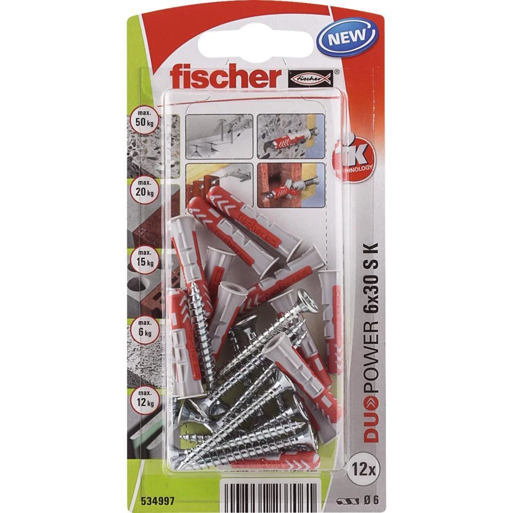 DUOPOWER 6X30 S K NV (12 PCS) REF:534997 FISCHER