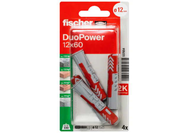 DUOPOWER 12X60 K NV (4 STUKS) REF:537654 FISCHER