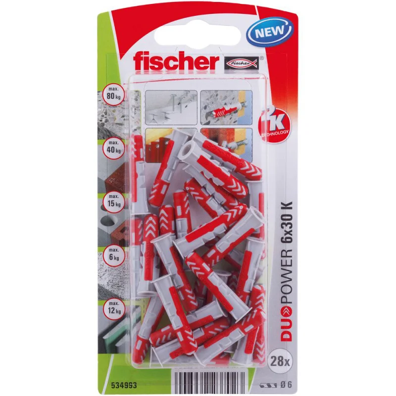 DUOPOWER 6X30 K NV (28 STUKS) REF:534993 FISCHER