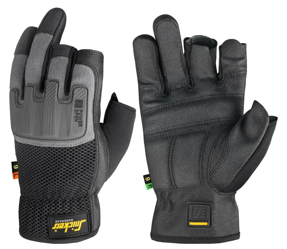VINGERLOZE VERSTEVIGDE HANDSCHOENEN POWER OPEN REF:9586 SNICKERS WORKWEAR