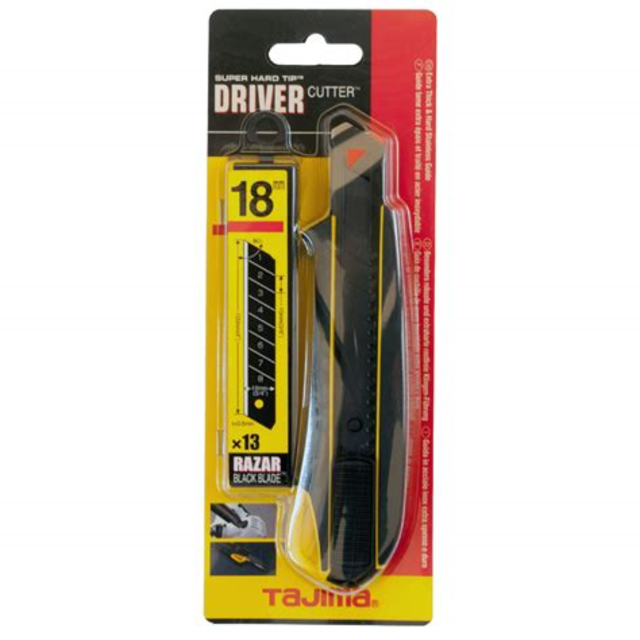 DRIVER CUTTER 18MM AUTO-LOCK + 13 RAZER BLACK MESSEN REF:TJ DC560RB13 TAJIMA