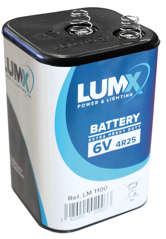 BLOKBATTERIJ 6 V TYPE 4R25 K/ZN 9 AH REF:LM 1100 LUMX