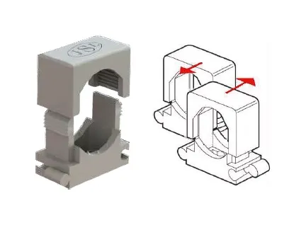 DRUKKLEM-KOPPELBAAR-GRIJS NYLON 16-26MM 5ST WEDI