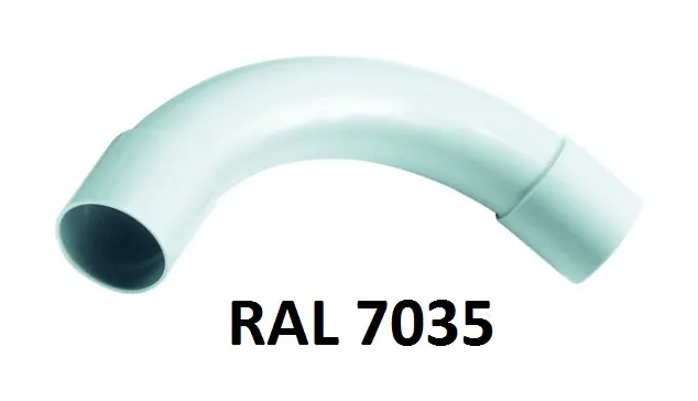 90°-BOCHT RAL 7035 PVC VR. R. BUIS 25MM 2ST REF:JB90SWT-7035M25-Z002 WEDI
