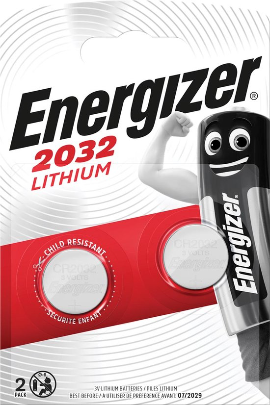 BATTERIJ LITHIUM 3V CR2032 2ST CR2032/2 ENERGIZER