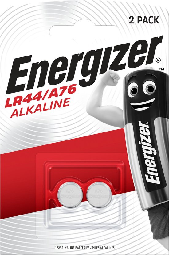 BATTERIJ 1.5V LR44/A76 2ST REF:2/A76LB ENERGIZER