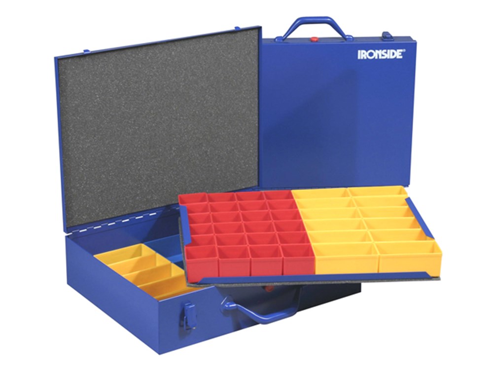 KOFFER METAAL BLAUW 59 VAK. 440X355X105MM IR191104