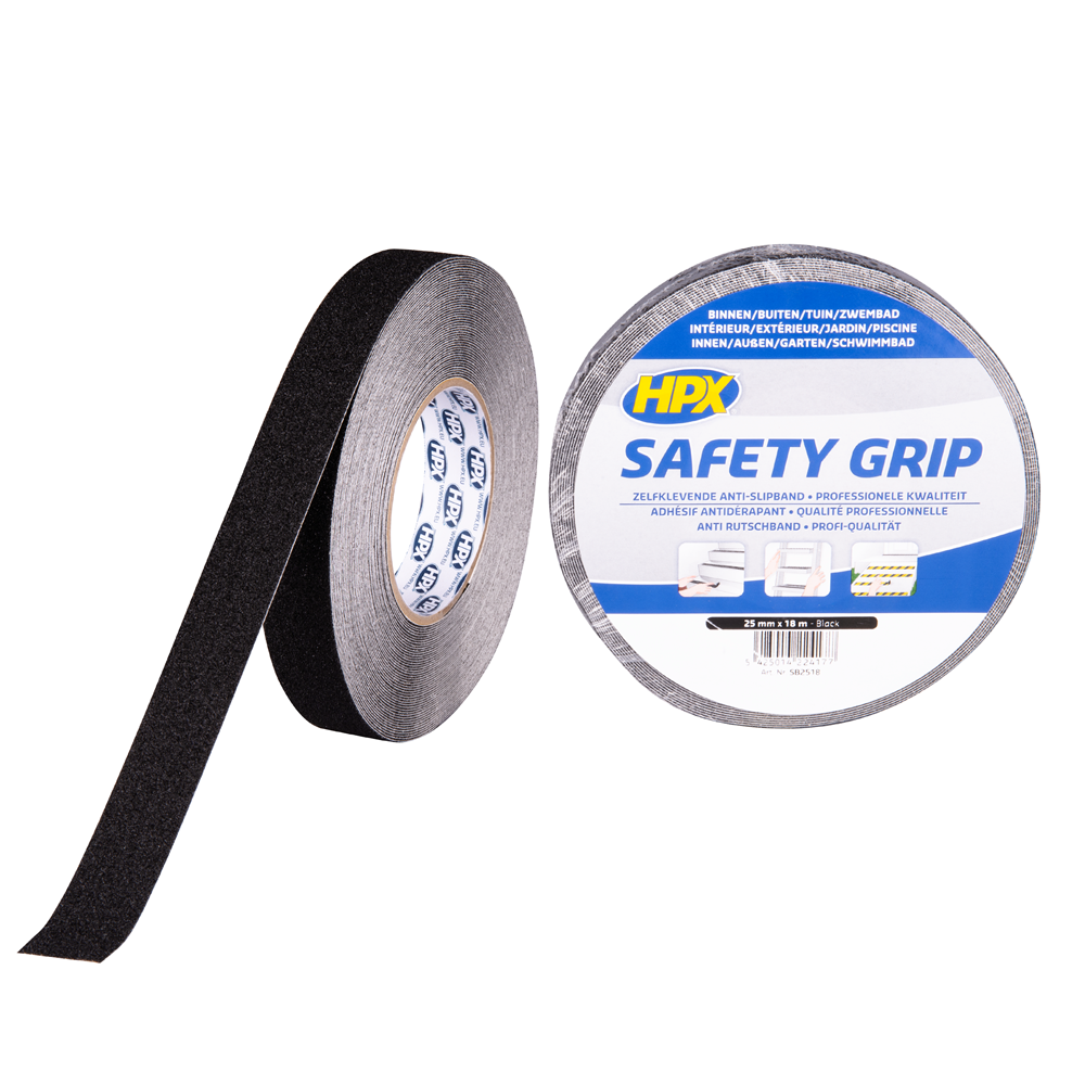 SB2518 Anti-slip tape - zwart 25mm x 18m