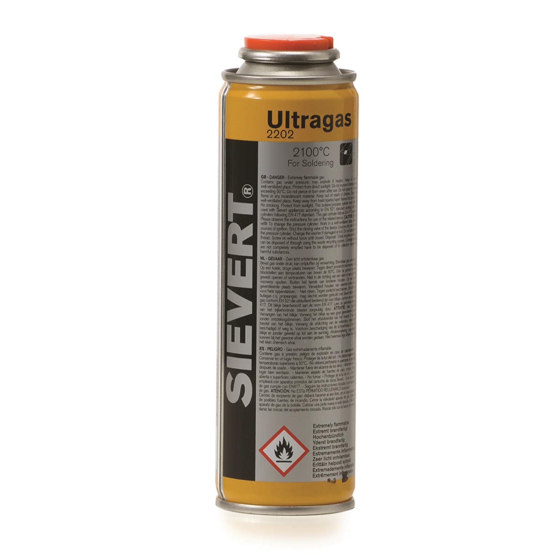 GASPATROON 2100° PROPAAN/BUTAAN/PROPEEN/ACETON 60 GR - V REF:220283 SIEVERT