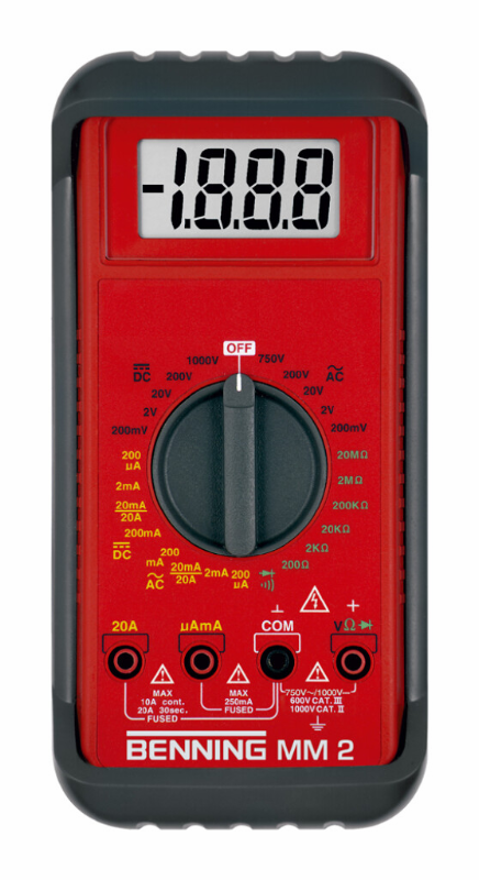 DIGITALE MULTIMETER MM 2 REF:044028 BENNING