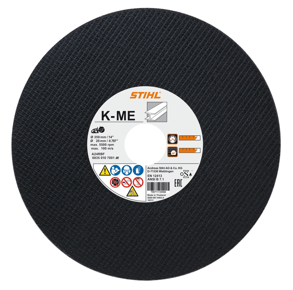 DOORSLIJPSCHIJVEN K-ME Ø 350MM/14" REF:08350107001 STIHL