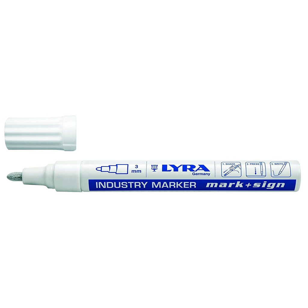 STIFT CHINESE LAK VOOR METAAL WIT 3MM LYRA 348003