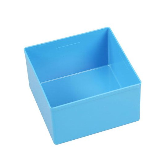 PLASTIC BAKJE 108X108X63MM BLAUW 456307 REF:390454