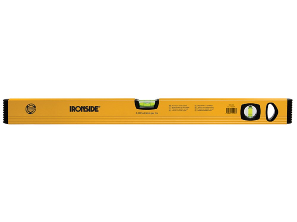 WATERPAS RECHTHOEKIG ALU 60CM 2 LIBEL. IR100233 REF:372125 IRONSIDE