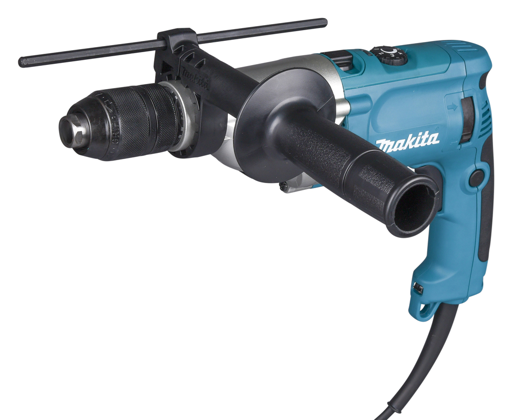 KLOPBOORMACHINE 1010 W 13MM MET INGEBOUWDE VERLICHTING + MAKPAC REF:HP2071FJ MAKITA