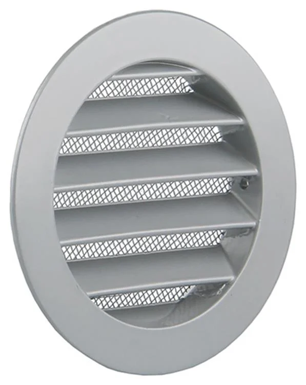 RONDE ROOSTER INBOUW 434/R ALU Ø100 RAL 9006 REF:10118 RENSON