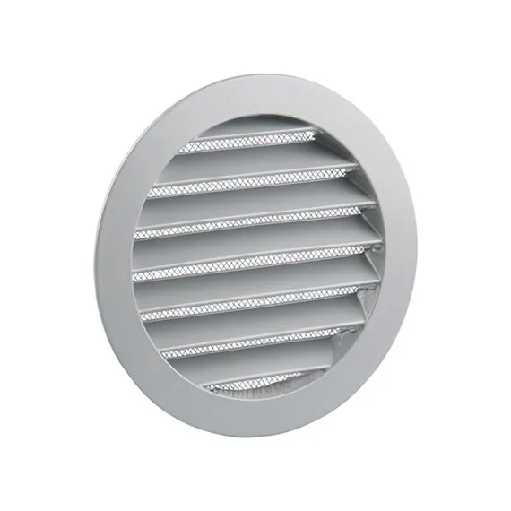 RONDE ROOSTER INBOUW 434/R ALU Ø125 RAL 9006 REF:13461 RENSON