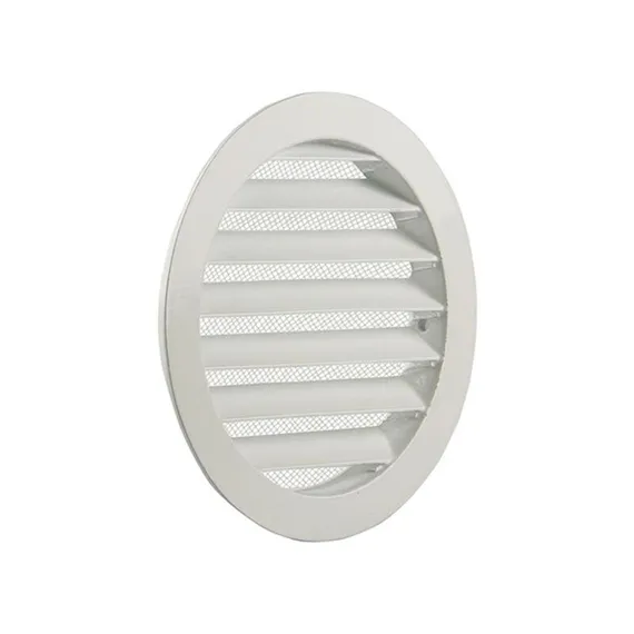 RONDE ROOSTER INBOUW 434/R ALU Ø125 RAL 9010 REF:17459 RENSON