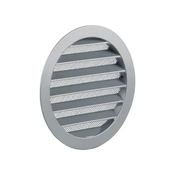 RONDE ROOSTER INBOUW 434/R ALU Ø150 RAL 9006 REF:10554 RENSON