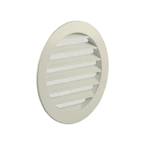 RONDE ROOSTER INBOUW 434/R ALU Ø150 RAL 9010 REF:10124 RENSON