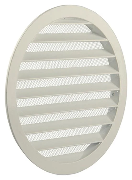RONDE ROOSTER INBOUW 434/R ALU Ø200 RAL 9010 REF:10555 RENSON