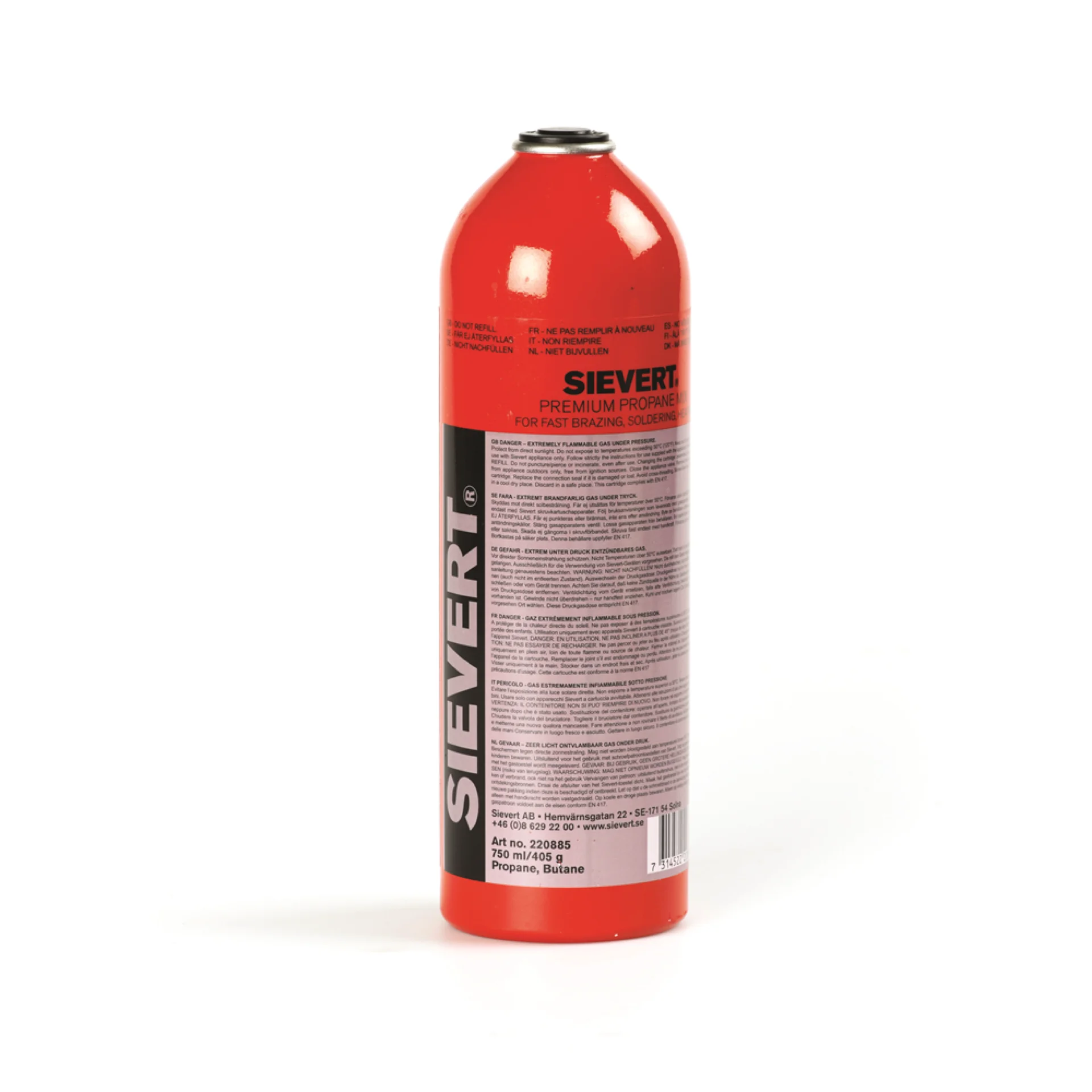 GASPATROON MET PROPAANMIX 420GR 750ML REF:220885