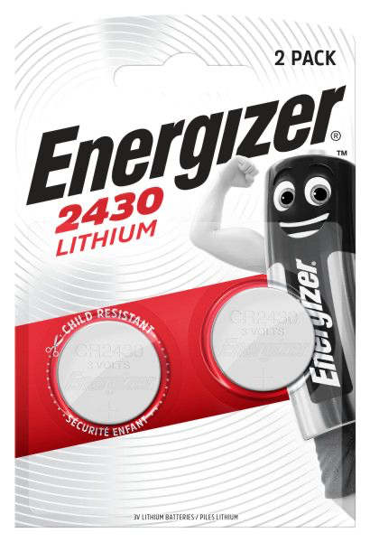 2 BATTERIJ LITHIUM 3V CR2430 REF:CR2430/2 ENERGIZER