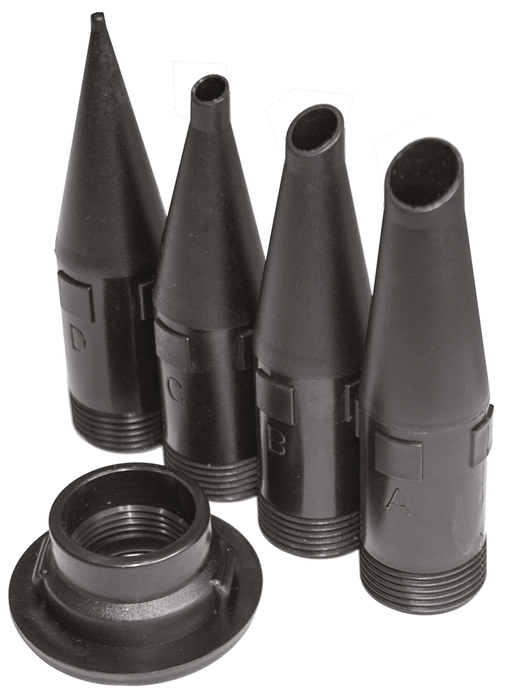 SET 4 SPUITMONDEN MET SCHROEFDR. + KOPPELST. MK1 C