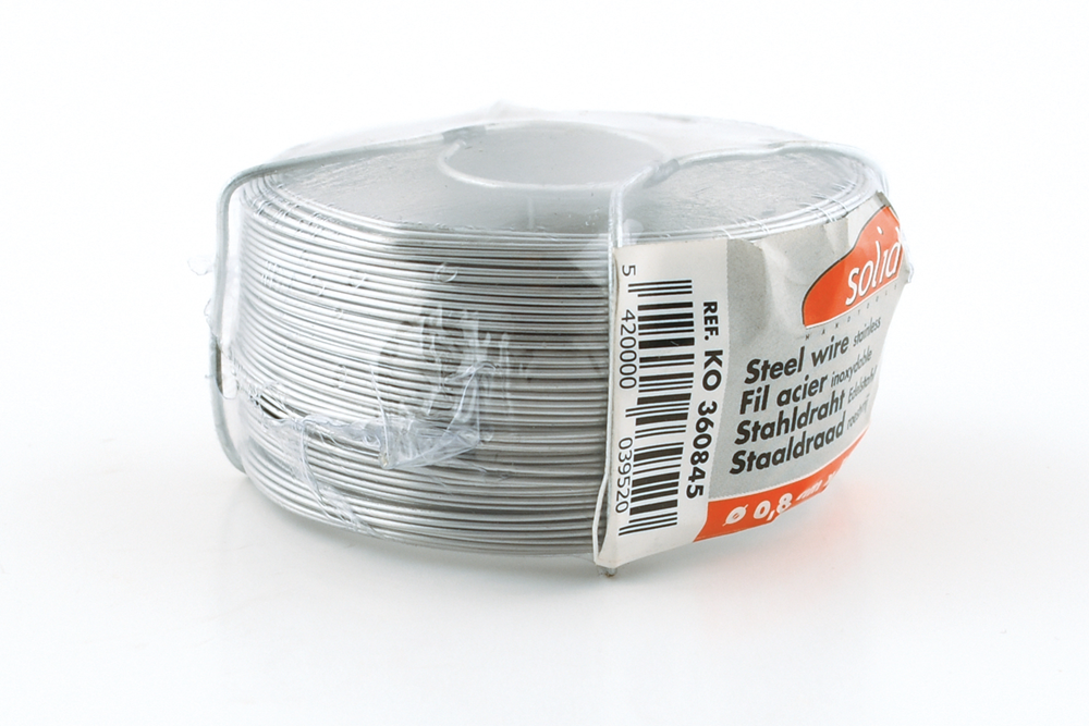 BINDDRAAD ROESTVRIJ Ø0.8MMX50MM REF:KO 360845 SOLID