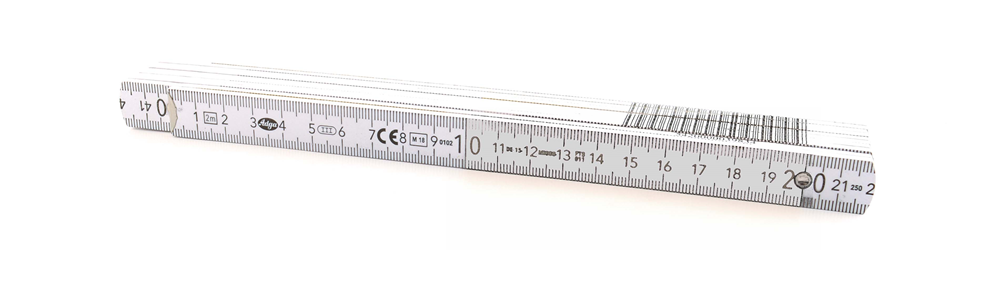 PLOOIMETER HOUT PRO 2M X 16MM GEEL/WIT REF:ZE 119311