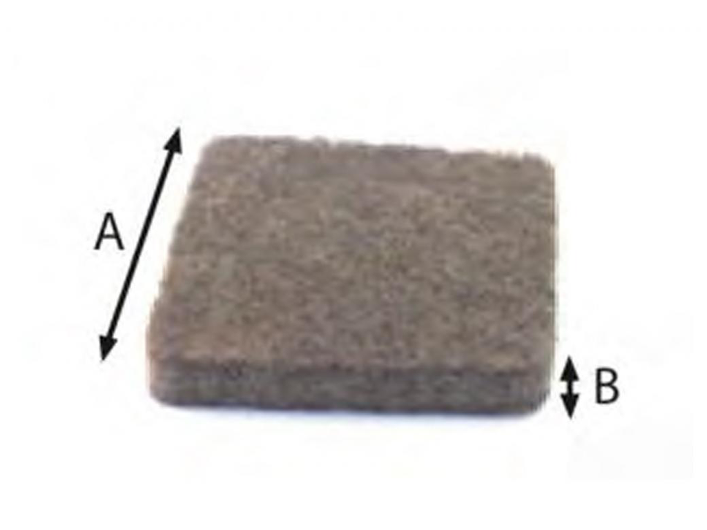 VILTGLIJDER ZELFKLEVEND HOEKIG BRUIN 250X250MM REF:1-1224-6-250250