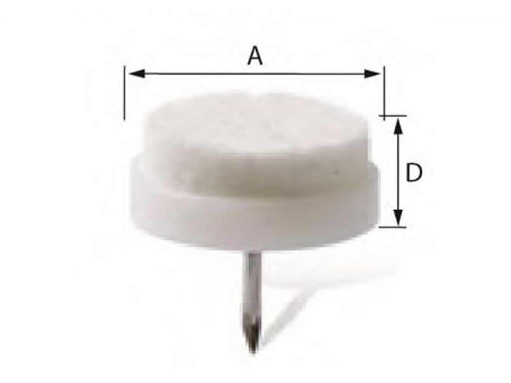 MEUBELGLIJDERS VILT STIFT WIT 8STUKS-24MM 1-5803-