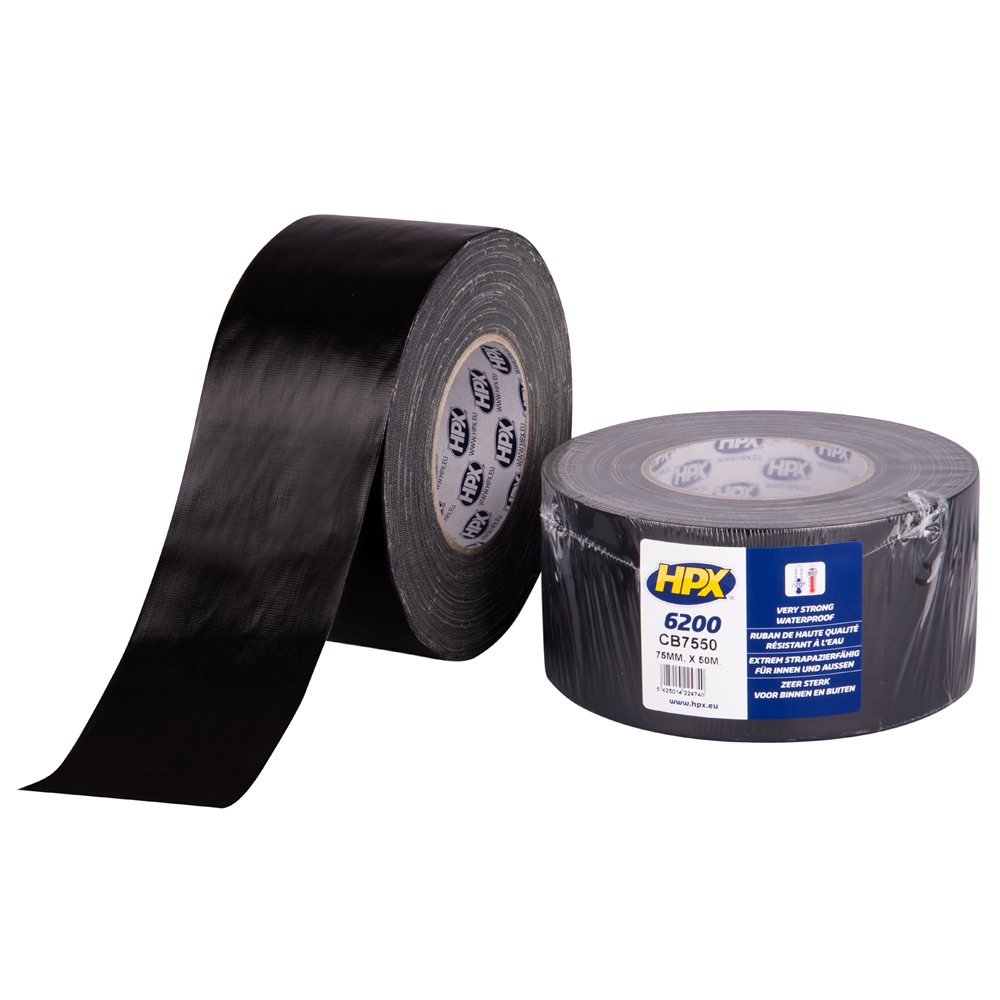 CB7550 Pantsertape - zwart 75mm x 50m