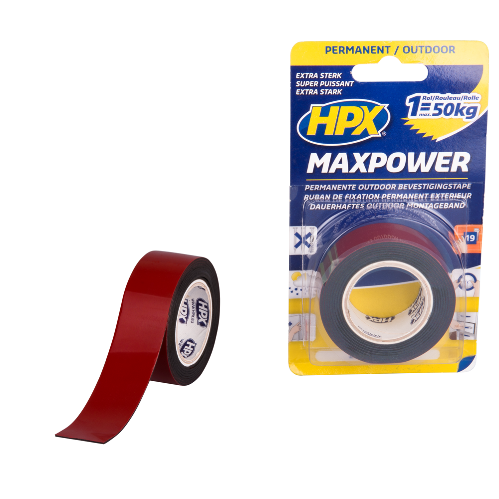 OT2502 Max Power Outdoor bevestigingstape - zwart 25mm x 1,5m