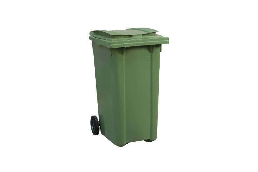 AFVALCONTAINER OP WIELEN 240L GROEN  REF:WCO-2400-040