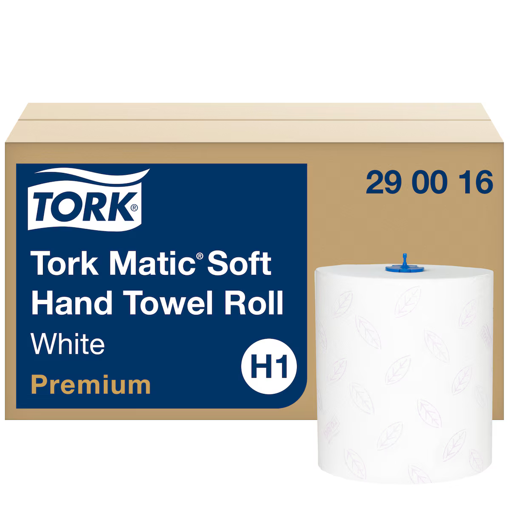 290016 MATIC ZACHTE HANDDOEKROL PREMIUM H1 2-LGS WIT REF:6442014 TORK