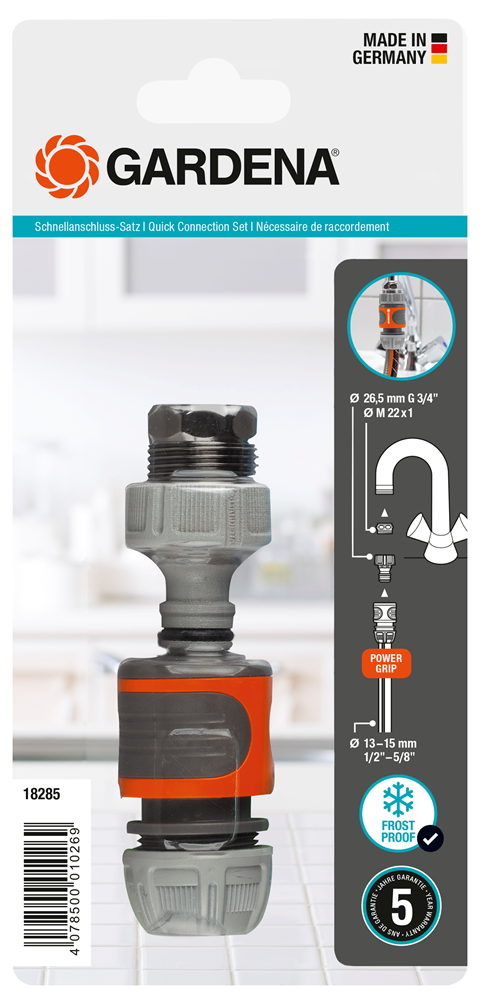 AANSLUITSET VR 13MM & 15MM SLANG REF:18285-20 GARDENA