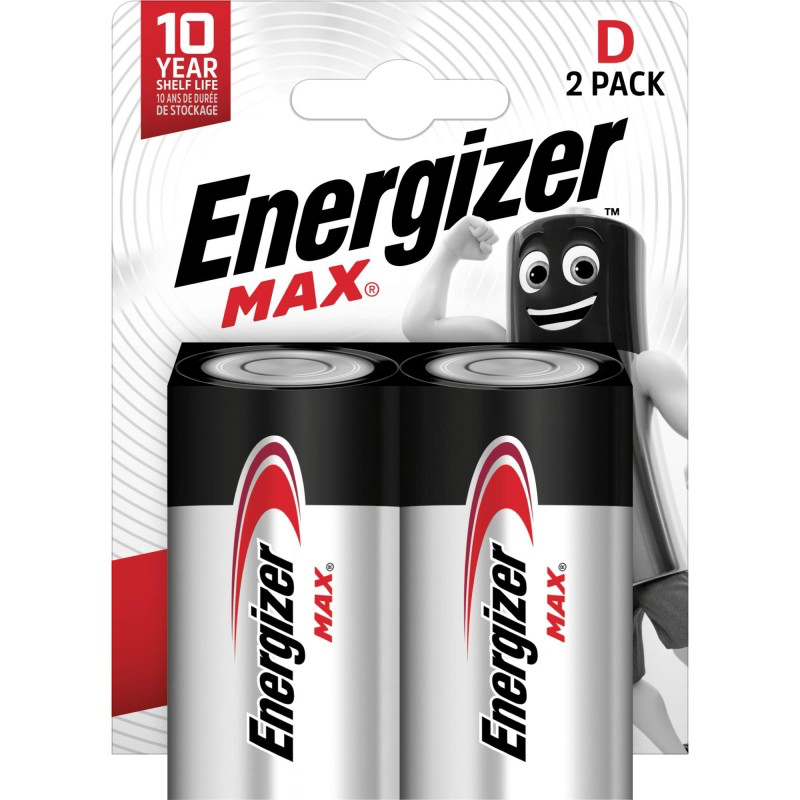 BATTERIJ MAX D LR20 2ST REF:MAXDBL2 ENERGIZER