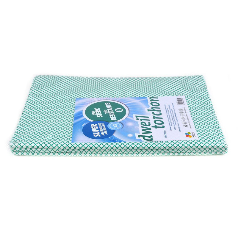 DWEIL VISCOSE GROEN GERUIT 50X70CM - 3 ST REF:4037