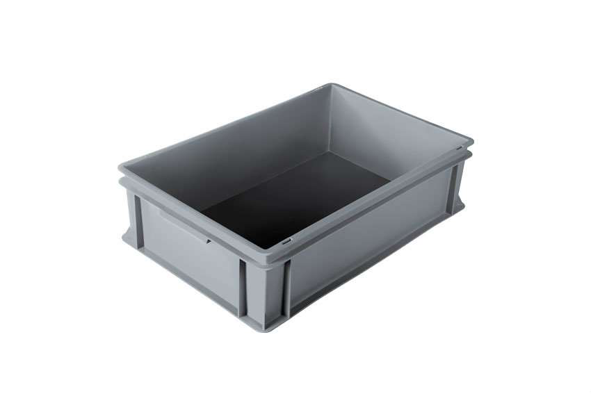 EURONORM 600X400X120 STANDAARD GESLOTEN GRIJS REF:COC-6125-050