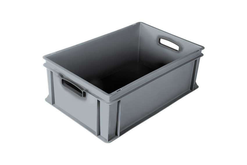 EURONORM 600X400X220 STANDAARD GESLOTEN GRIJS  REF:COC-6222-050