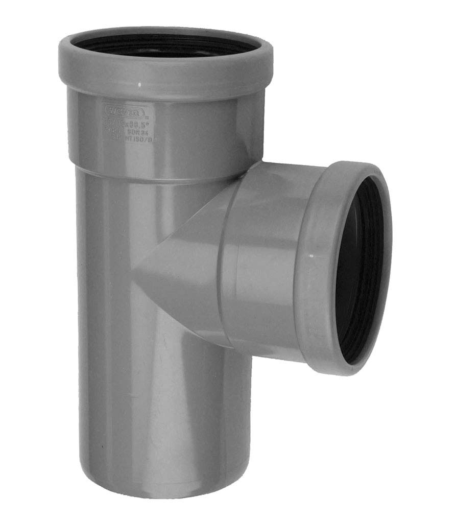 RIOOL T-STUK 110 87° M/S R7037-BN REF:6000.4117