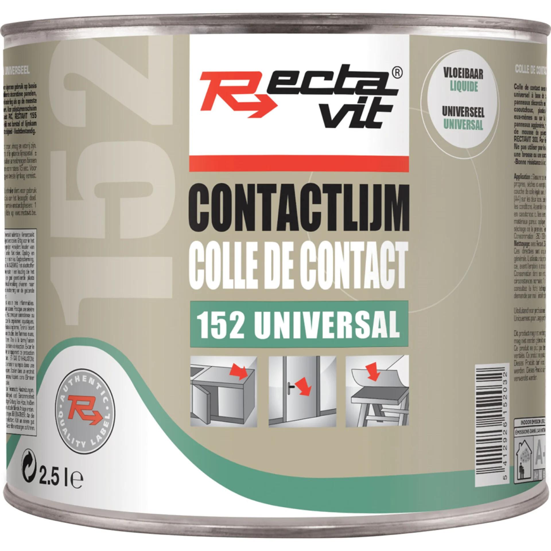 152 UNIVERSAL CONTACTLIJM 2.5L REF:114632 RECTAVIT