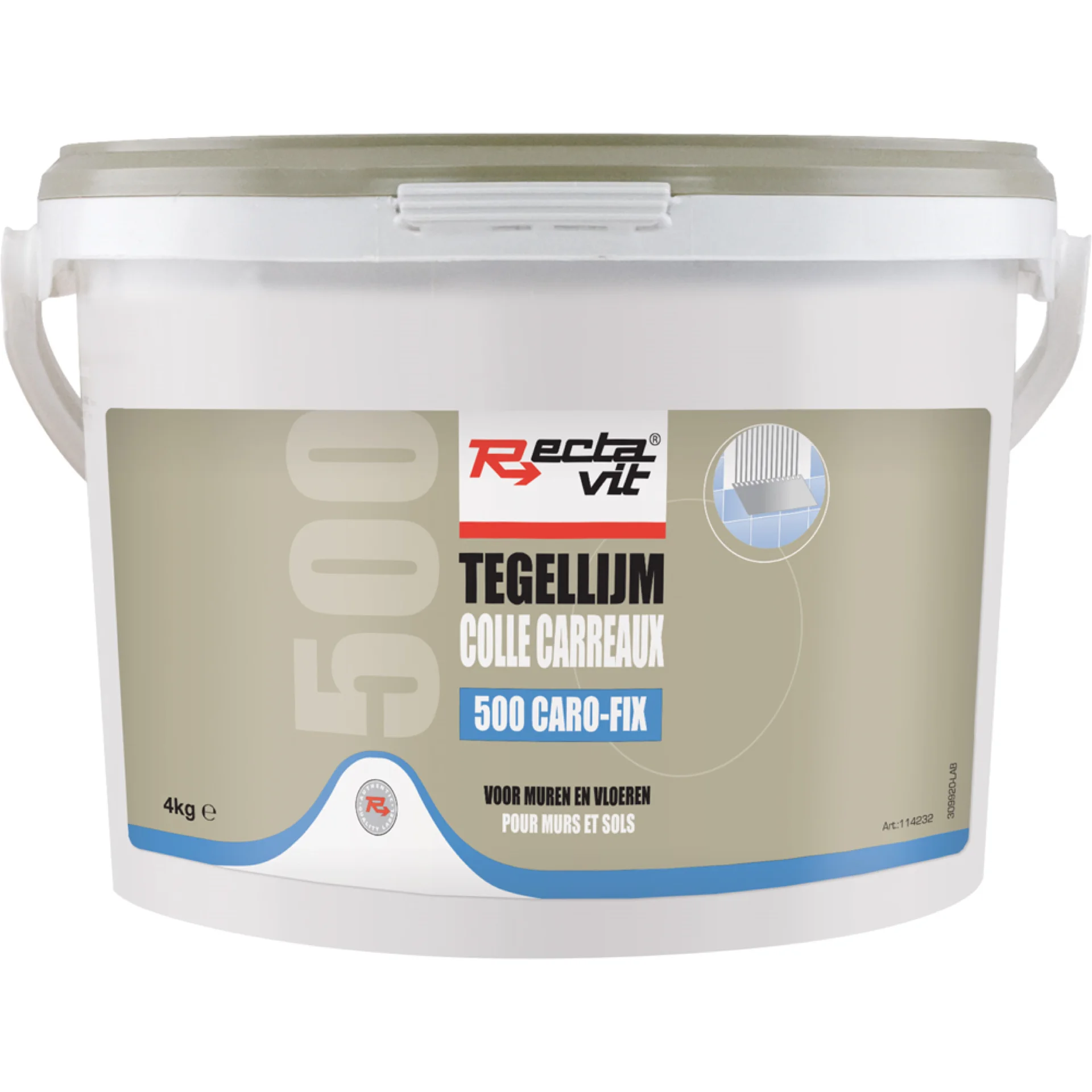 500 CAROFIX TEGELLIJM 4KG REF:114232 RECTAVIT